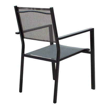 Τραπεζαρία κήπου Nares-Moly σετ 7τεμ pakoworld αλουμίνιο ανθρακί--textilene γκρι - Hippiehome.gr