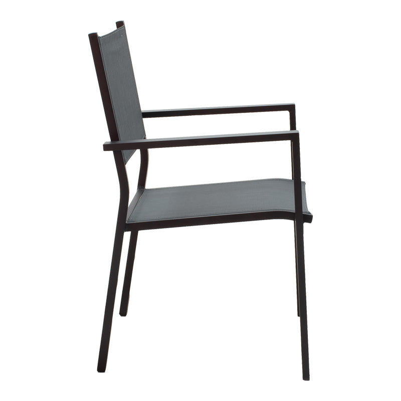 Τραπεζαρία κήπου Nares-Moly σετ 7τεμ pakoworld αλουμίνιο ανθρακί--textilene γκρι - Hippiehome.gr