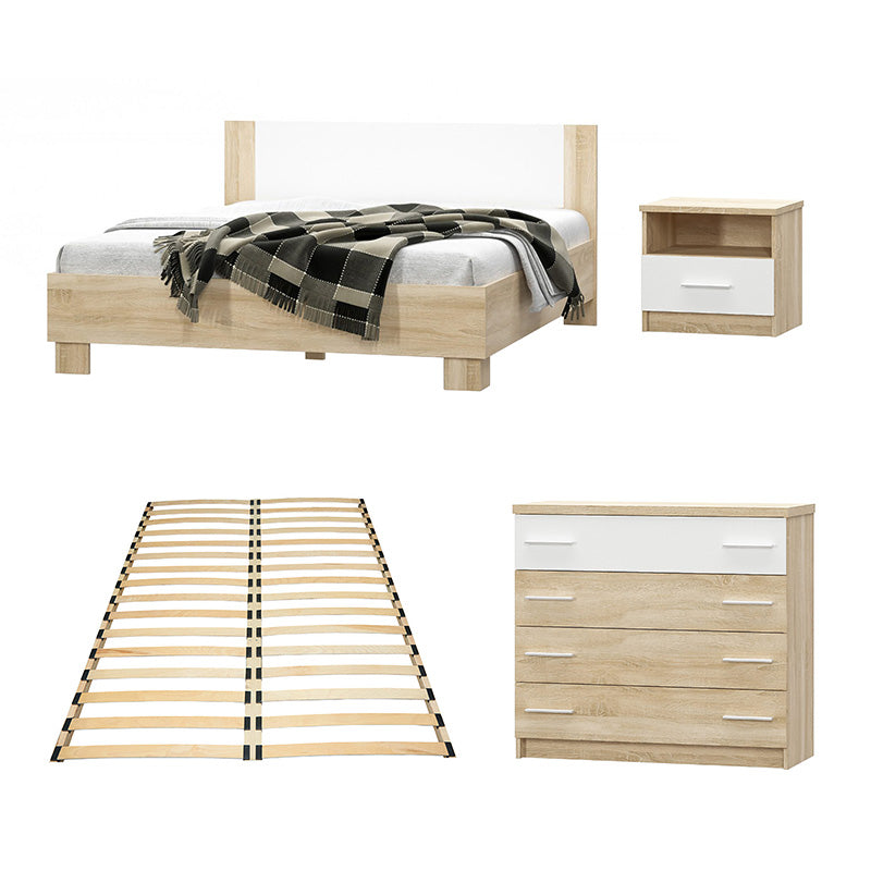 Σετ κρεβατοκάμαρας Geneva pakoworld 4 τμχ 160x200εκ - Hippiehome.gr