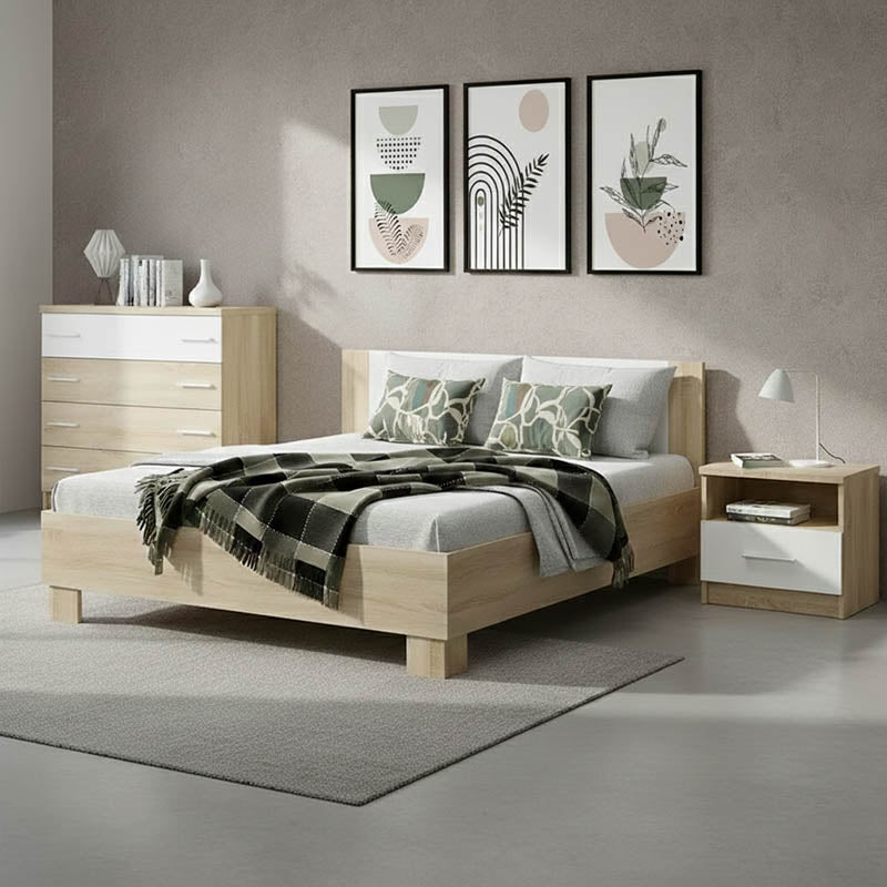 Σετ κρεβατοκάμαρας Geneva pakoworld 4 τμχ 160x200εκ - Hippiehome.gr