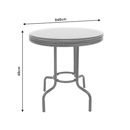 Τραπεζαρία Paula σετ 5τεμ pakoworld μέταλλο-pe rattan καφέ - Hippiehome.gr