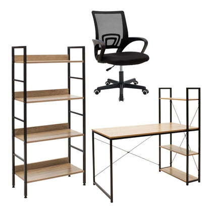 Φοιτητικό πακέτο επίπλων γραφείου Ramon-Berto I pakoworld σετ 3 τμχ - Hippiehome.gr