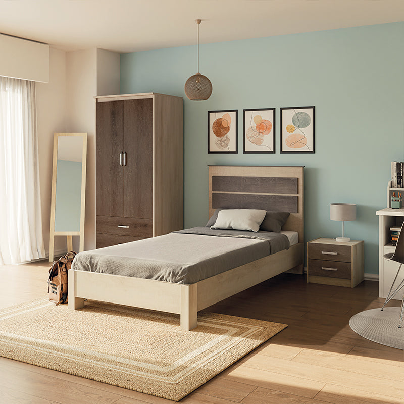 Φοιτητικό πακέτο επίπλων κρεβατοκάμαρας Comfort pakoworld σετ 3τεμ - Hippiehome.gr