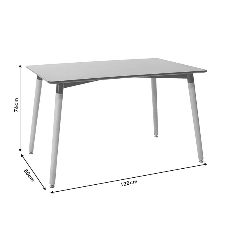 Τραπεζαρία Natali-Julita pakoworld σετ 5τεμ μαύρο-φυσικό 120x80x76εκ - Hippiehome.gr