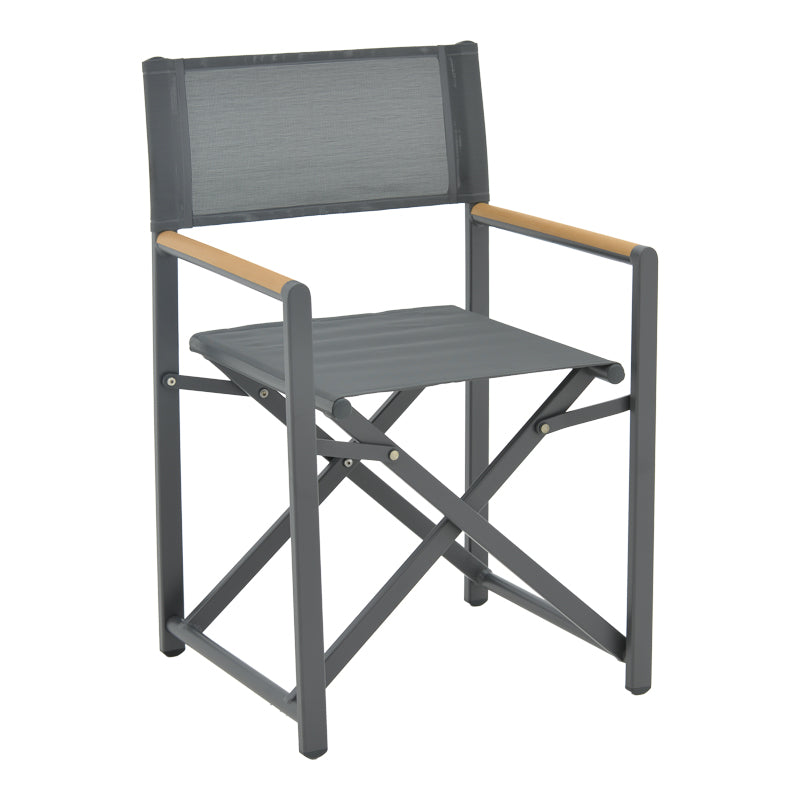 Τραπεζαρία Mabu-Thorio σετ 7τεμ pakoworld ανθρακί αλουμίνιο και plywood σε φυσική απόχρωση 160x90x75εκ - Hippiehome.gr