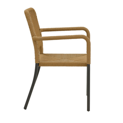 Τραπεζαρία Nortune-Thorio σετ 7τεμ pakoworld ανθρακί αλουμίνιο και plywood σε φυσική απόχρωση 160x90x75εκ - Hippiehome.gr