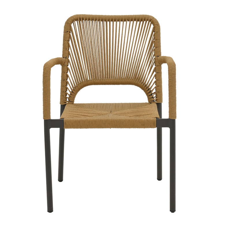 Τραπεζαρία Nortune-Thorio σετ 7τεμ pakoworld ανθρακί αλουμίνιο και plywood σε φυσική απόχρωση 160x90x75εκ - Hippiehome.gr