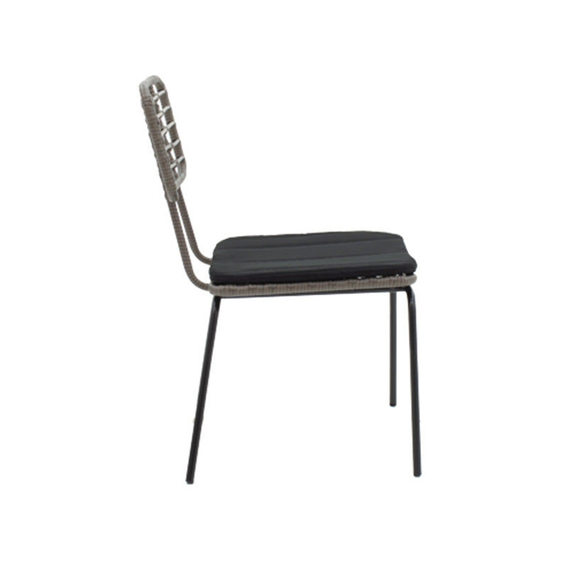 Τραπεζαρία Naoki - Kliton σετ 5τεμ pakoworld ανθρακί αλουμίνιο και μέταλλο σε μαύρη απόχρωση 80x80x74εκ - Hippiehome.gr