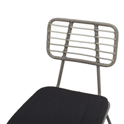 Τραπεζαρία Naoki - Kliton σετ 5τεμ pakoworld ανθρακί αλουμίνιο και μέταλλο σε μαύρη απόχρωση 80x80x74εκ - Hippiehome.gr