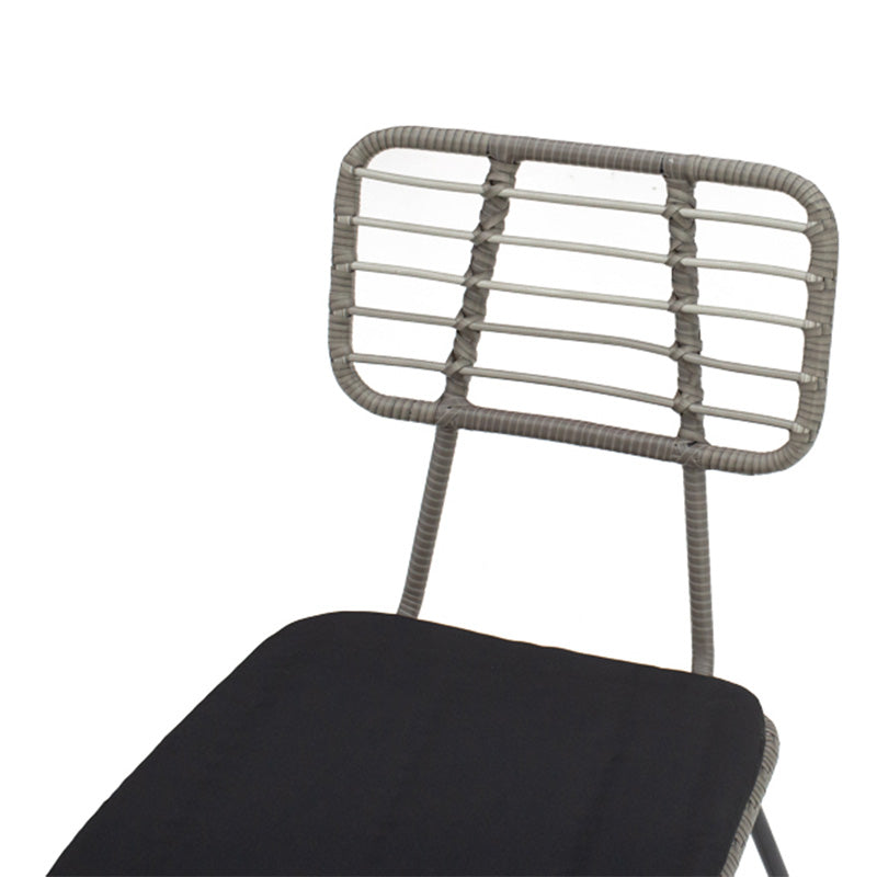 Τραπεζαρία Naoki - Kliton σετ 3τεμ pakoworld ανθρακί αλουμίνιο και μέταλλο σε μαύρη απόχρωση 80x80x74εκ - Hippiehome.gr