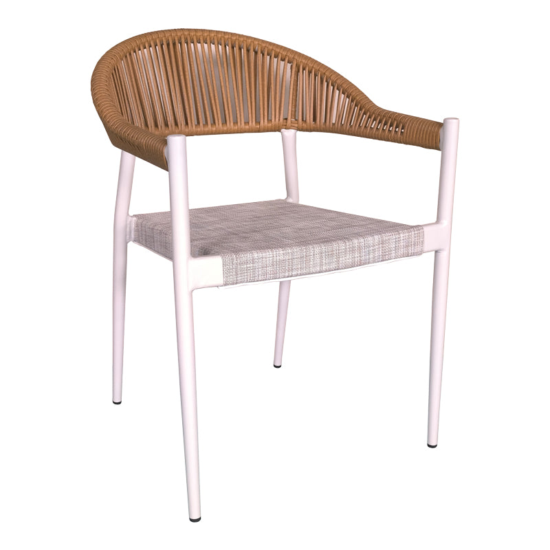 Τραπεζαρία Kliton - Elation σετ 5τεμ pakoworld αλουμίνιο σε λευκή απόχρωση 80x80x74εκ - Hippiehome.gr