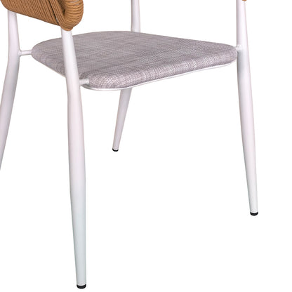 Τραπεζαρία Kliton - Raven σετ 5τεμ pakoworld αλουμίνιο σε λευκή απόχρωση 80x80x74εκ - Hippiehome.gr