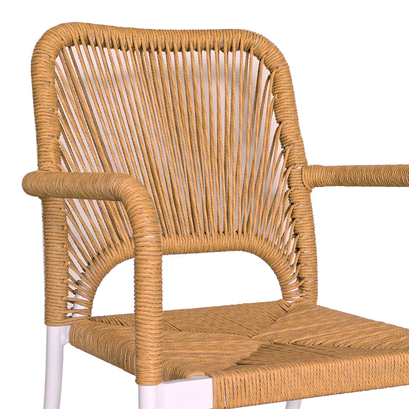 Τραπεζαρία Kliton - Norture σετ 3τεμ pakoworld αλουμίνιο σε λευκή απόχρωση 80x80x74εκ - Hippiehome.gr