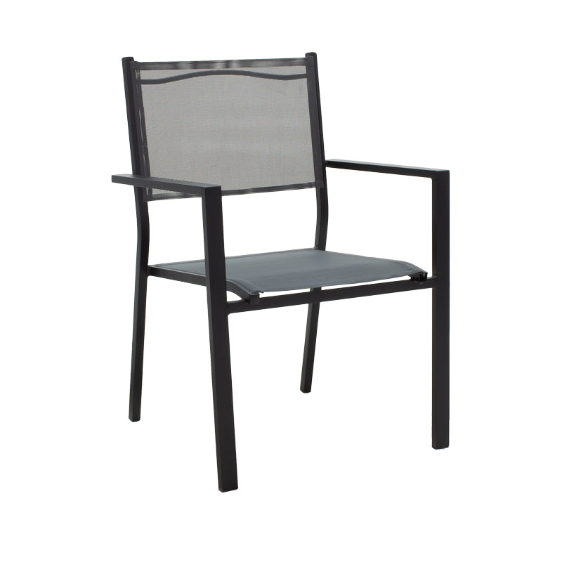 Τραπεζαρία Moly - Kliton σετ 5τεμ pakoworld ανθρακί και μαύρο αλουμίνιο-textilene σε ανθρακί απόχρωση 80x80x74εκ - Hippiehome.gr