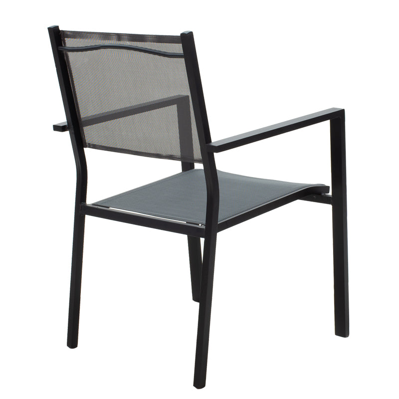 Τραπεζαρία Moly-Kliton A σετ 7τεμ pakoworld αλουμινίου και ανθρακί textilene 150x80x74εκ - Hippiehome.gr