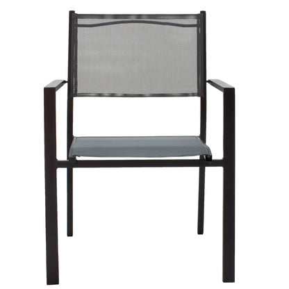 Τραπεζαρία Moly-Kliton A σετ 7τεμ pakoworld αλουμινίου και ανθρακί textilene 150x80x74εκ - Hippiehome.gr