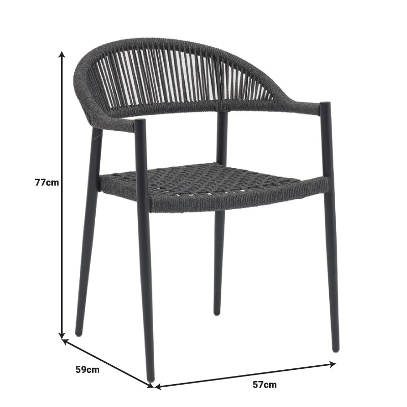 Τραπεζαρία Thorio-Freiburg σετ 7τεμ pakoworld ανθρακί αλουμίνιο και plywood σε φυσική απόχρωση 160x90x75εκ - Hippiehome.gr