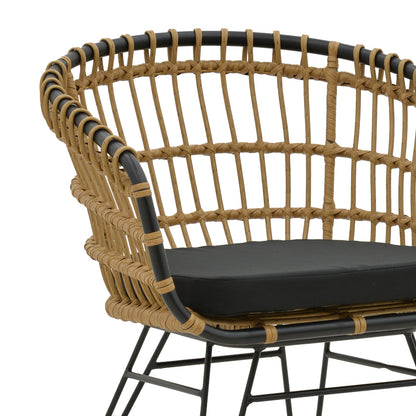 Τραπεζαρία Kliton-Naoki B σετ 5τεμ pakoworld ανθρακί αλουμίνιο και μέταλλο σε μαύρη απόχρωση 80x80x74εκ - Hippiehome.gr