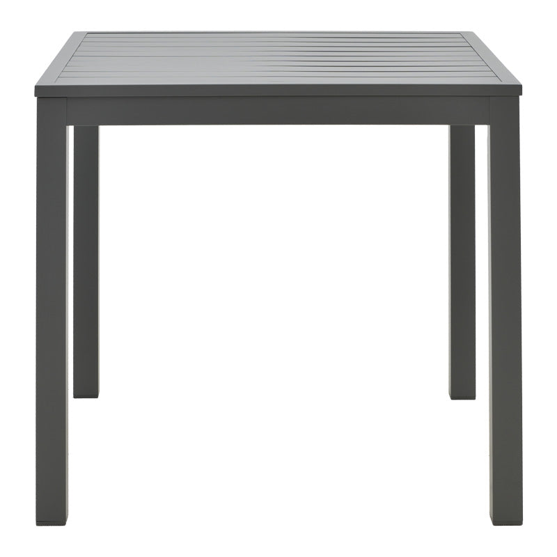 Τραπεζαρία Kliton-Naoki σετ 5τεμ pakoworld ανθρακί αλουμίνιο και μέταλλο σε μαύρη απόχρωση 80x80x74εκ - Hippiehome.gr