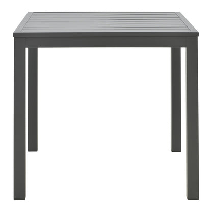 Τραπεζαρία Kliton-Naoki σετ 5τεμ pakoworld ανθρακί αλουμίνιο και μέταλλο σε μαύρη απόχρωση 80x80x74εκ - Hippiehome.gr