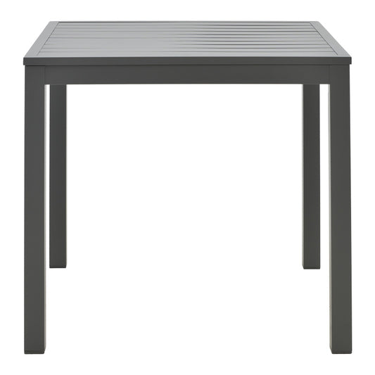 Τραπεζαρία Kliton-Naoki σετ 5τεμ pakoworld ανθρακί αλουμίνιο και μέταλλο σε μαύρη απόχρωση 80x80x74εκ - Hippiehome.gr