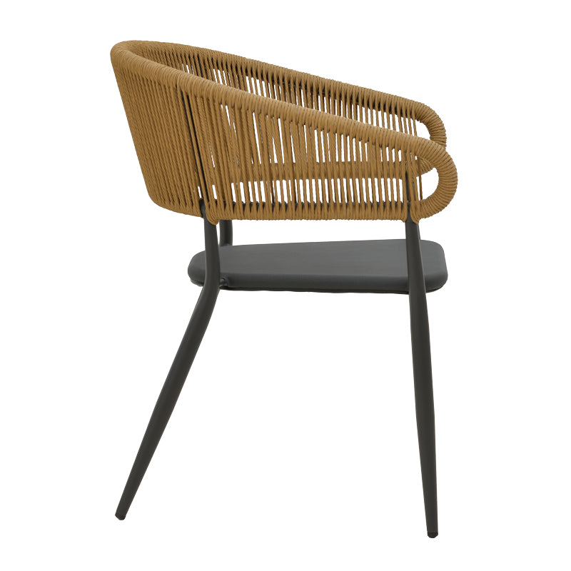 Τραπεζαρία Kliton-Raven σετ 5τεμ pakoworld αλουμίνιο σε ανθρακί απόχρωση 80x80x74εκ - Hippiehome.gr