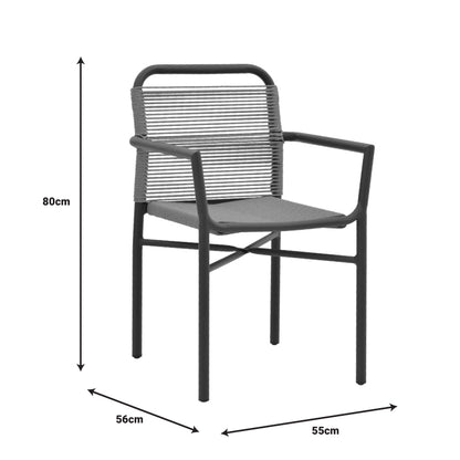 Τραπεζαρία Nares-Clutch σετ 7τεμ pakoworld ανθρακί αλουμίνιο και plywood σε φυσική απόχρωση 180x90x72.5εκ - Hippiehome.gr