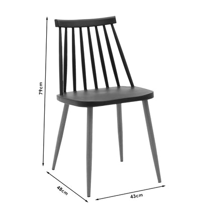 Τραπεζαρία Aurora-Julita pakoworld σετ 3τεμ pp-mdf σε μαύρη-φυσική απόχρωση Φ80x73εκ - Hippiehome.gr