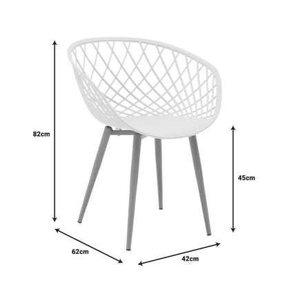 Dining table Ezra-Julita pakoworld set of 3 pp-mdf in white-natural shade Φ60x73cm