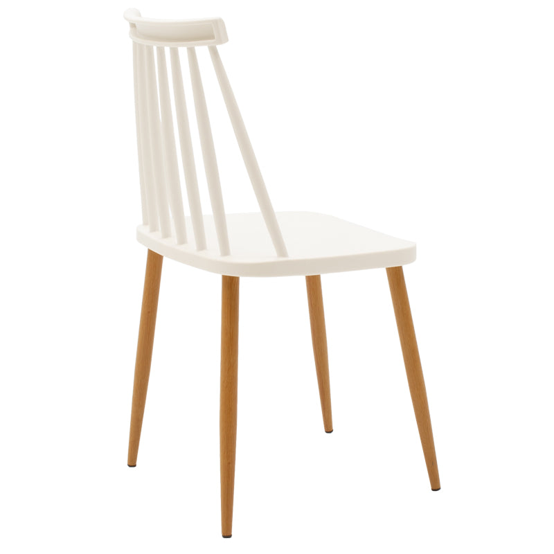 Τραπεζαρία Aurora-Balou pakoworld σετ 5τεμ pp-mdf λευκό Φ100x73εκ - Hippiehome.gr