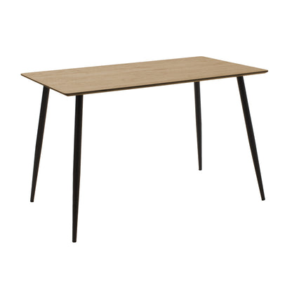 Dining table Aurora-Cuba pakoworld set of 5 pp-mdf in black-sonoma shade 120x70x76cm