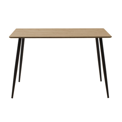 Dining table Aurora-Cuba pakoworld set of 5 pp-mdf in black-sonoma shade 120x70x76cm