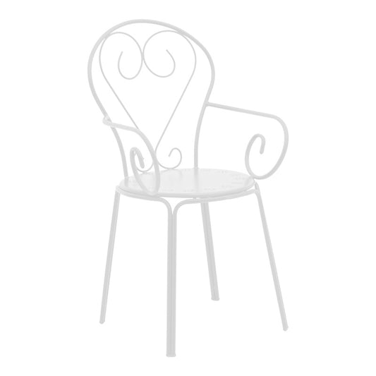 Τραπεζαρία Monasty-Vergo pakoworld σετ 3τεμ μέταλλο σε λευκή απόχρωση - Hippiehome.gr