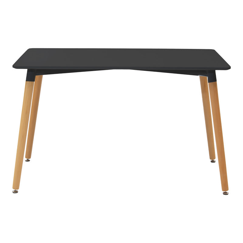 Τραπεζαρία Natali-Caron pakoworld σετ 5τεμ mdf σε μαύρη-φυσική απόχρωση 120x80x76εκ - Hippiehome.gr