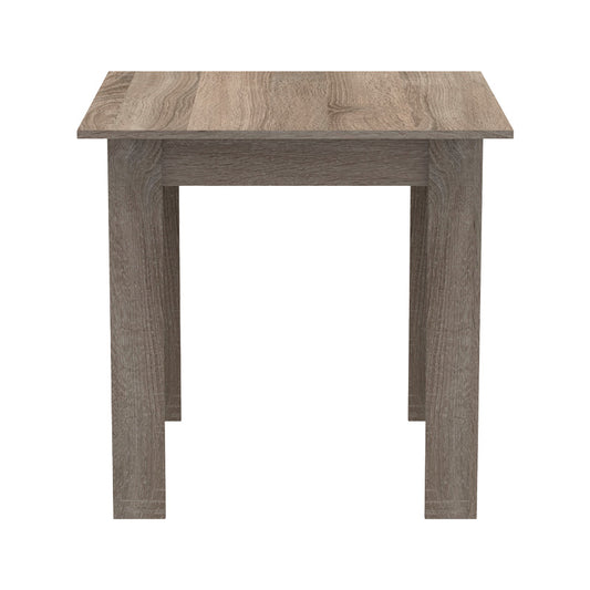 Τραπεζαρία Manka I-Caron pakoworld σετ 3τεμ σε sonoma truffle-μαύρη απόχρωση 80x80x77εκ - Hippiehome.gr