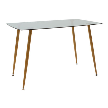 Τραπεζαρία Chloe-Caron pakoworld σετ 5τεμ σε ανθρακί-μαύρη απόχρωση 120x70x75εκ - Hippiehome.gr