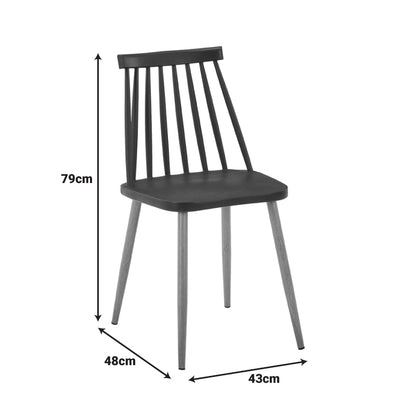 Τραπεζαρία Manka Ι-Aurora I pakoworld σετ 3τεμ σε sonoma truffle-μαύρη απόχρωση 80x80x77εκ - Hippiehome.gr