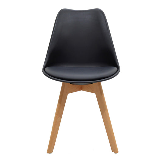 Τραπεζαρία Quana-Gaston pakoworld σετ 5τεμ γυάλινο 8χιλ διάφανο - πόδι μαύρο-μαυρη απόχρωση 120x70x75εκ - Hippiehome.gr