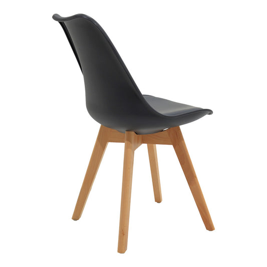 Τραπεζαρία Manka Ι -Gaston pakoworld σετ 3τεμ σε sonoma truffle-μαύρη απόχρωση 80x80x77εκ - Hippiehome.gr