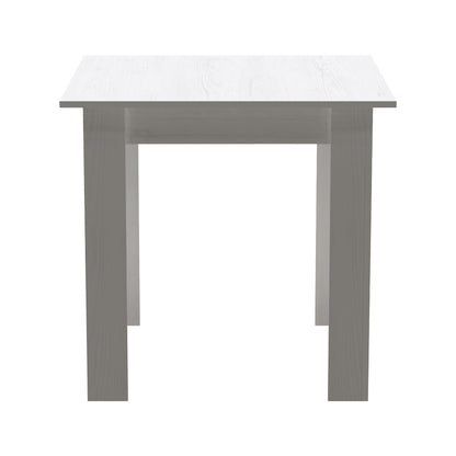 Τραπεζαρία Manka-Ezra pakoworld σετ 5τεμ σε λευκή απόχρωση 80x80x77εκ - Hippiehome.gr