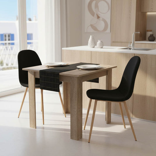 Τραπεζαρία Manka I-Bella pakoworld σετ 3τεμ σε sonoma απόχρωση 80x80x77εκ - Hippiehome.gr