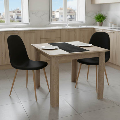 Τραπεζαρία Manka I-Bella pakoworld σετ 3τεμ σε sonoma truffle απόχρωση 80x80x77εκ - Hippiehome.gr