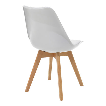 Τραπεζαρία Manka-Gaston pakoworld σετ 3τεμ σε λευκή απόχρωση 80x80x77εκ - Hippiehome.gr