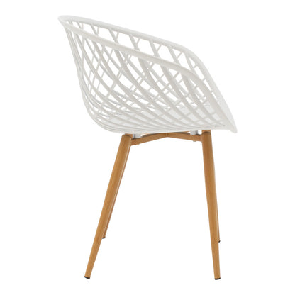 Τραπεζαρία Manka-Ezra pakoworld σετ 5τεμ σε λευκή απόχρωση 110x80x77εκ - Hippiehome.gr