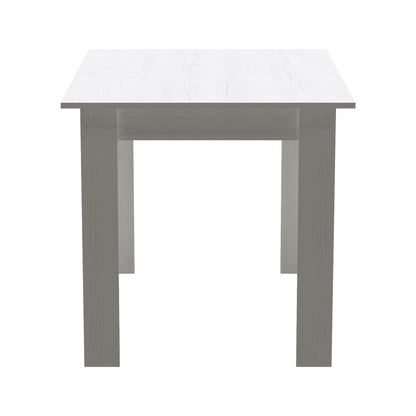 Τραπεζαρία Manka-Ezra pakoworld σετ 5τεμ σε λευκή απόχρωση 110x80x77εκ - Hippiehome.gr