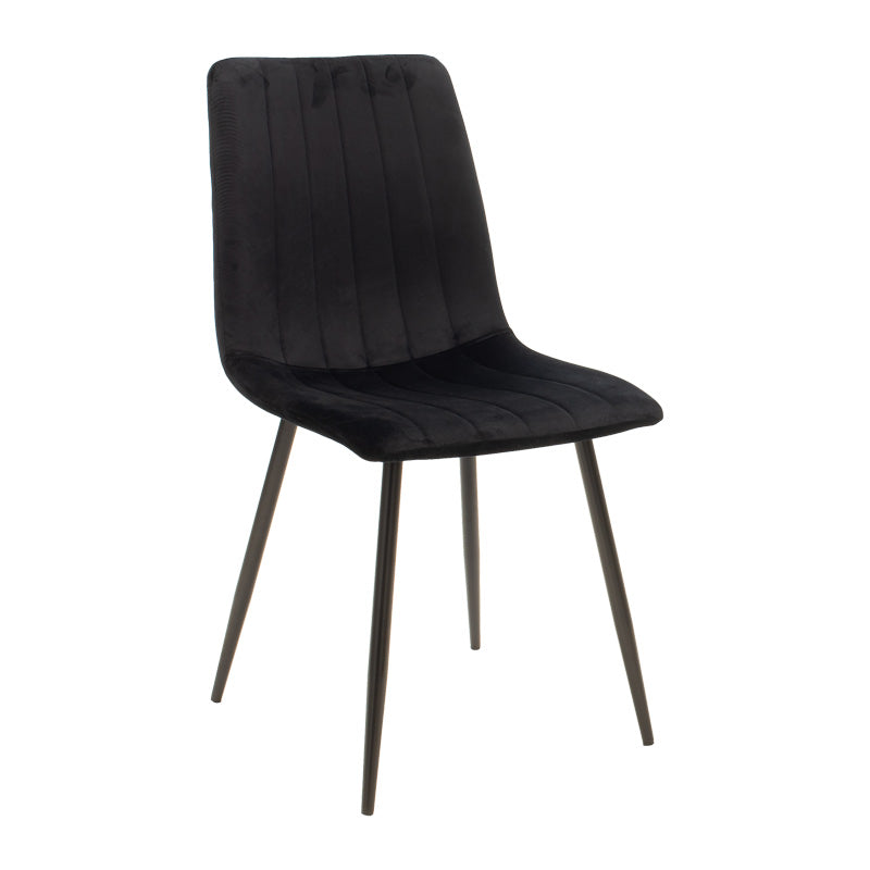 Τραπεζαρία Julita-Noor pakoworld σετ 5τεμ MDF μαύρο-πόδια φυσικό Φ80x73εκ - Hippiehome.gr