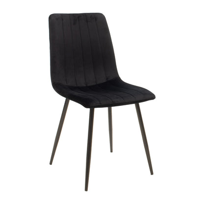 Τραπεζαρία Julita-Noor pakoworld σετ 5τεμ MDF μαύρο-πόδια φυσικό Φ80x73εκ - Hippiehome.gr