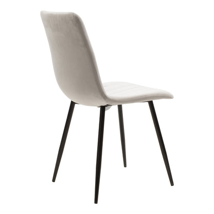 Τραπεζαρία Natali-Noor pakoworld σετ 5τεμ MDF μαύρο-γκρι-πόδια φυσικό 120x80x76εκ - Hippiehome.gr