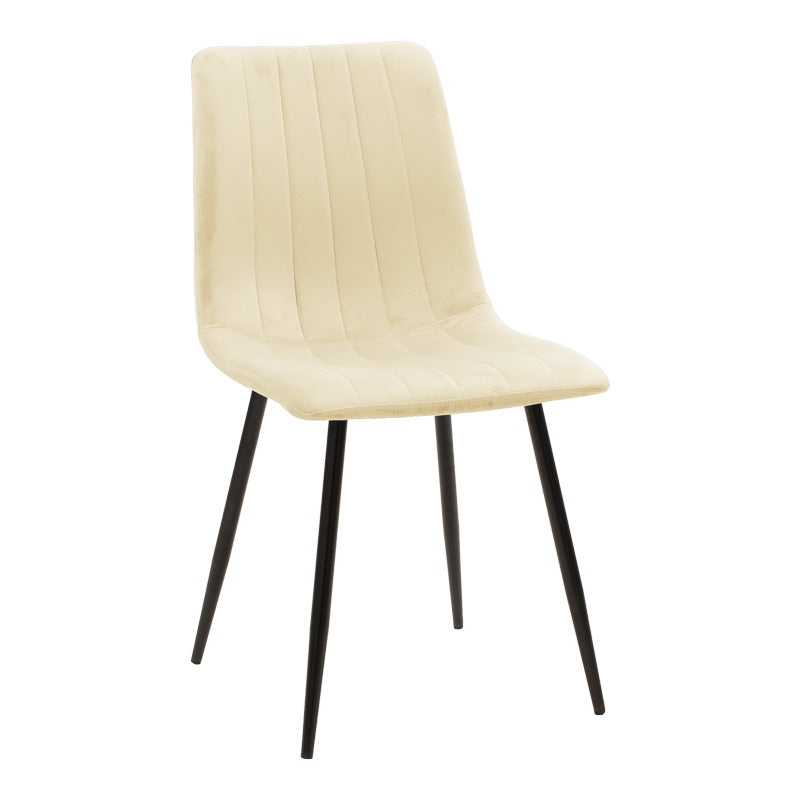 Τραπεζαρία Julita-Noor pakoworld σετ 5τεμ MDF λευκό-μπεζ ύφασμα Φ80x73εκ - Hippiehome.gr