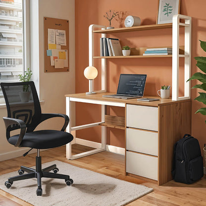 Φοιτητικό πακέτο επίπλων γραφείου Focus pakoworld σετ 2τεμ - Hippiehome.gr